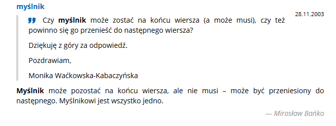 błędy interpunkcyjne