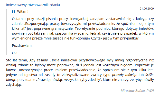 poprawność językowa